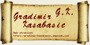 Gradimir Kasabašić vizit kartica